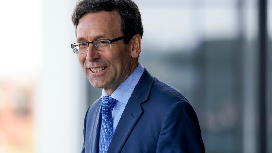 Image: Washington Attorney General Bob Ferguson is seen, April 27, 2023, at the University of Washi...