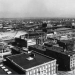View of the area around the Spokane River that became the site of Expo ’74 and then Riverfront Park. (Photo courtesy of Northwest Museum of Arts & Culture)