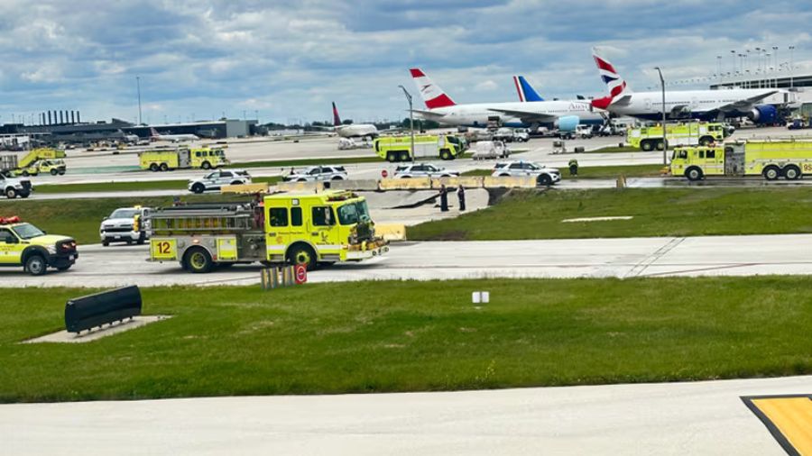 seattle flight fire...